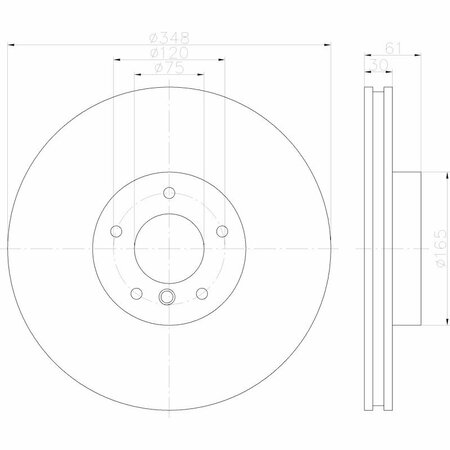 Pagid Brakes Brake Disc, 355122902 355122902